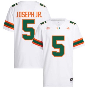 Men Ray Ray Joseph Jr. White Miami Hurricanes #5 College Football NCAA Jerseys 181479-696