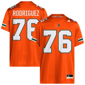Men Ryan Rodriguez Orange Miami Hurricanes #76 College Football Embroidery Jersey 420105-191