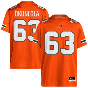 Men Samson Okunlola Orange Miami Hurricanes #63 College Football Game Jerseys 359595-724