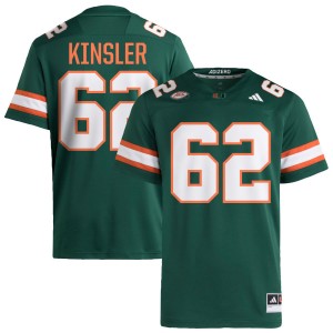 Men Tommy Kinsler IV Green Miami Hurricanes #62 College Football Game Jerseys 247733-257