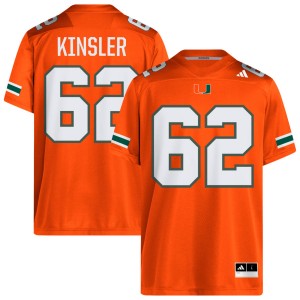Men Tommy Kinsler IV Orange Miami Hurricanes #62 College Football Alumni Jerseys 732739-905