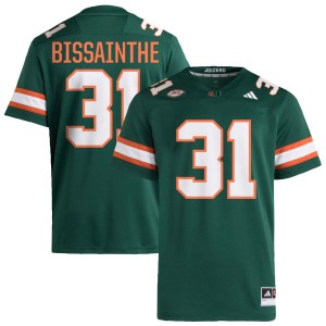Men Wesley Bissainthe Green Miami Hurricanes #31 College Football Alumni Jersey 716962-438