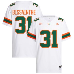 Men Wesley Bissainthe White Miami Hurricanes #31 College Football 2025 Jersey 357465-450