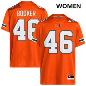 Women Adam Booker Orange Miami Hurricanes #46 College Football Limited Jerseys 864230-855