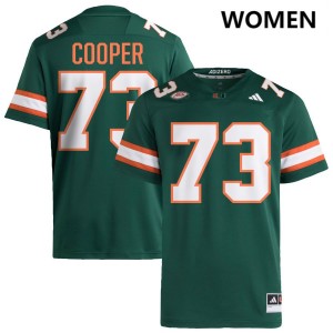 Women Anez Cooper Green Miami Hurricanes #73 College Football 2025 Jerseys 198602-406