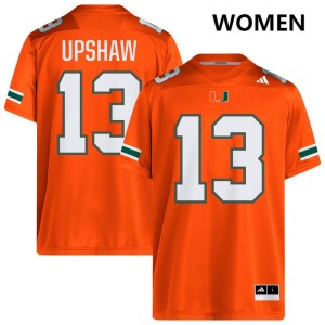 Women Daylyn Upshaw Orange Miami Hurricanes #13 College Football Embroidery Jersey 819354-136