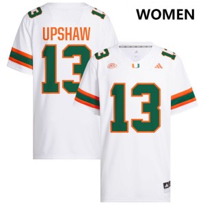 Women Daylyn Upshaw White Miami Hurricanes #13 College Football 2025 Jersey 272868-386