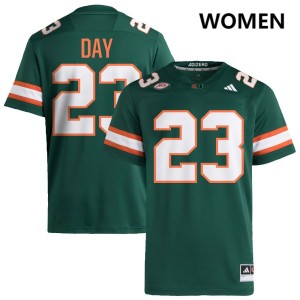 Women Dylan Day Green Miami Hurricanes #23 College Football Player Jersey 247594-686