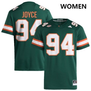 Women Dylan Joyce Green Miami Hurricanes #94 College Football University Jerseys 561521-355