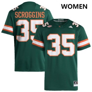 Women Herbert Scroggins III Green Miami Hurricanes #35 College Football Player Jersey 820897-953