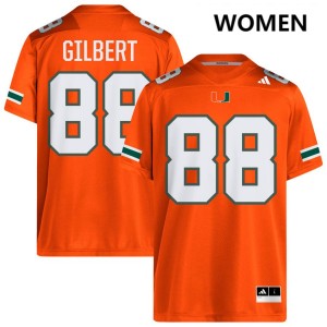 Women Luka Gilbert Orange Miami Hurricanes #88 College Football Alumni Jersey 542745-626