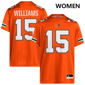 Women Markeith Williams Orange Miami Hurricanes #15 College Football Game Jerseys 632801-770