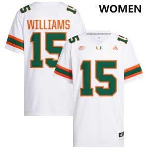 Women Markeith Williams White Miami Hurricanes #15 College Football 2025 Jerseys 986213-955