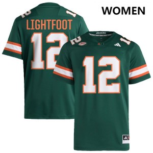 Women Marquise Lightfoot Green Miami Hurricanes #12 College Football 2025 Jerseys 602624-952