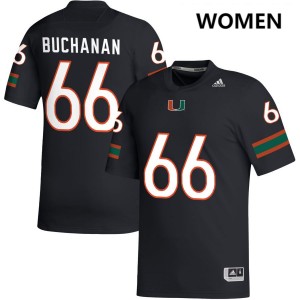 Women Max Buchanan Black Miami Hurricanes #66 College Football Player Jersey 936752-951