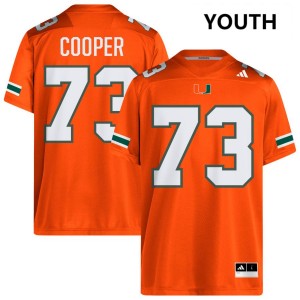 Youth Anez Cooper Orange Miami Hurricanes #73 College Football Game Jerseys 162628-357