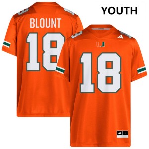 Youth Armondo Blount Orange Miami Hurricanes #18 College Football University Jersey 284741-315