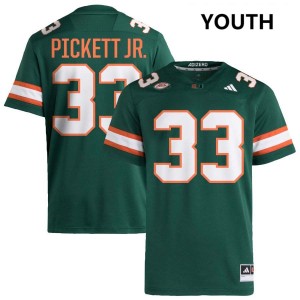 Youth Booker Pickett Jr. Green Miami Hurricanes #33 College Football 2025-26 Jerseys 639986-825