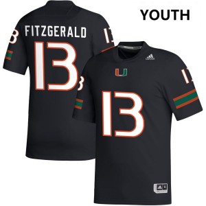 Youth Bryce Fitzgerald Black Miami Hurricanes #13 College Football Player Jersey 442159-775