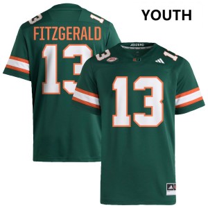 Youth Bryce Fitzgerald Green Miami Hurricanes #13 College Football Official Jersey 447946-250