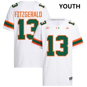 Youth Bryce Fitzgerald White Miami Hurricanes #13 College Football Replica Jerseys 757256-974