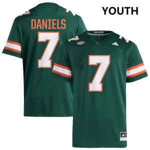 Youth CJ Daniels Green Miami Hurricanes #7 College Football NCAA Jerseys 472999-855