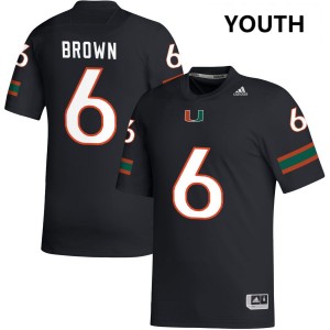 Youth CharMar Brown Black Miami Hurricanes #6 College Football Game Jerseys 628300-733
