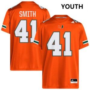 Youth Chase Smith Orange Miami Hurricanes #41 College Football Limited Jersey 632010-978
