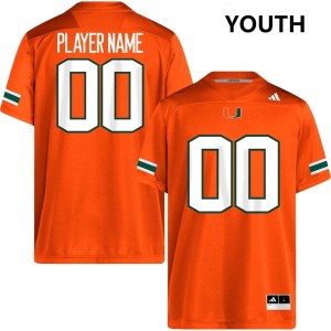 Youth Custom Orange Miami Hurricanes #00 College Football Limited Jersey 925256-785