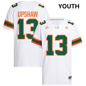 Youth Daylyn Upshaw White Miami Hurricanes #13 College Football University Jerseys 941622-496