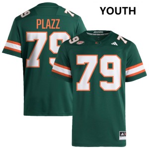 Youth Deryc Plazz Green Miami Hurricanes #79 College Football Game Jerseys 587535-409