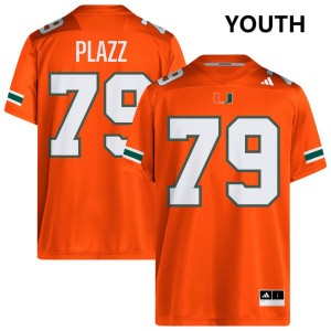 Youth Deryc Plazz Orange Miami Hurricanes #79 College Football Limited Jerseys 199159-381