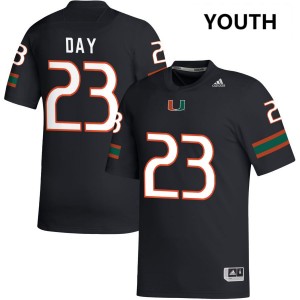Youth Dylan Day Black Miami Hurricanes #23 College Football Replica Jersey 392025-569