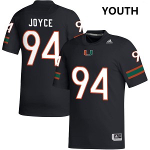 Youth Dylan Joyce Black Miami Hurricanes #94 College Football 2025-26 Jerseys 190237-719