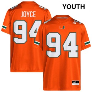 Youth Dylan Joyce Orange Miami Hurricanes #94 College Football 2025-26 Jersey 590780-258