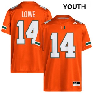 Youth Hayden Lowe Orange Miami Hurricanes #14 College Football 2025-26 Jersey 539628-242