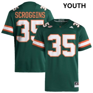 Youth Herbert Scroggins III Green Miami Hurricanes #35 College Football 2025 Jerseys 454063-558