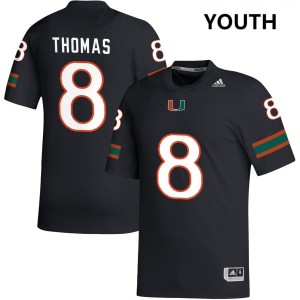 Youth Jakobe Thomas Black Miami Hurricanes #8 College Football NCAA Jerseys 145034-133
