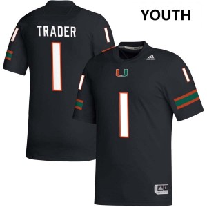 Youth Joshisa Trader Black Miami Hurricanes #1 College Football Alumni Jerseys 153389-680