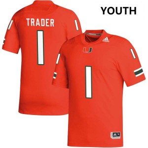 Youth Joshisa Trader Orange Miami Hurricanes #1 College Football NCAA Jersey 797754-522