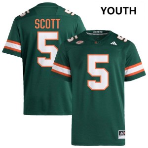Youth Justin Scott Green Miami Hurricanes #5 College Football 2025 Jersey 429953-660