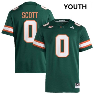Youth Keionte Scott Green Miami Hurricanes #0 College Football Player Jersey 654823-814