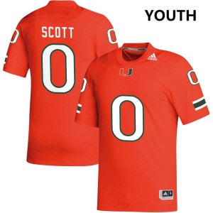 Youth Keionte Scott Orange Miami Hurricanes #0 College Football Player Jerseys 226840-649