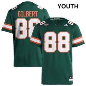 Youth Luka Gilbert Green Miami Hurricanes #88 College Football NCAA Jersey 662800-241