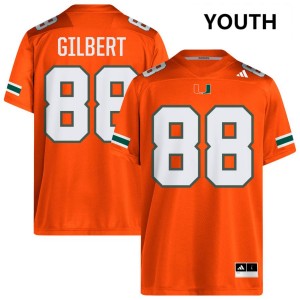 Youth Luka Gilbert Orange Miami Hurricanes #88 College Football 2025-26 Jerseys 196126-887