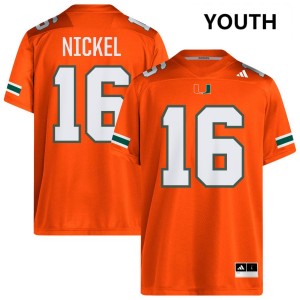 Youth Luke Nickel Orange Miami Hurricanes #16 College Football Alumni Jerseys 509630-630