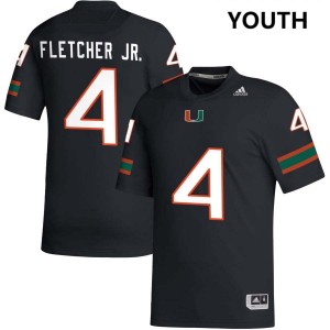 Youth Mark Fletcher Jr. Black Miami Hurricanes #4 College Football Alumni Jersey 764164-889