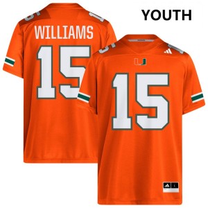 Youth Markeith Williams Orange Miami Hurricanes #15 College Football 2025 Jersey 362073-688