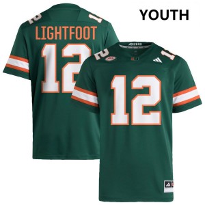 Youth Marquise Lightfoot Green Miami Hurricanes #12 College Football Game Jerseys 502809-161