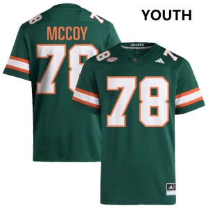 Youth Matthew McCoy Green Miami Hurricanes #78 College Football High School Jersey 950165-829